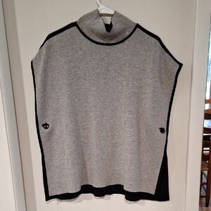 Gray and Black Poncho